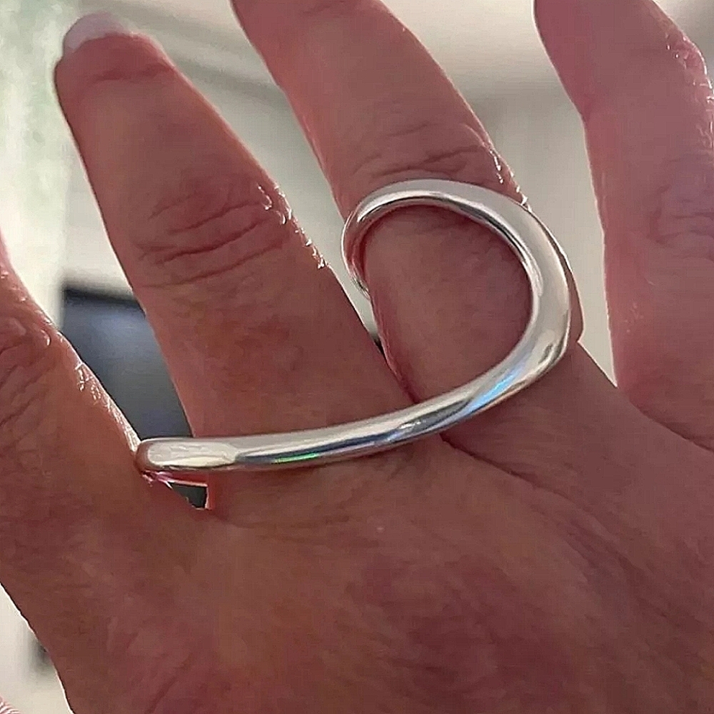 Irregular Sterling Silver Ring - Picture 15 of 16